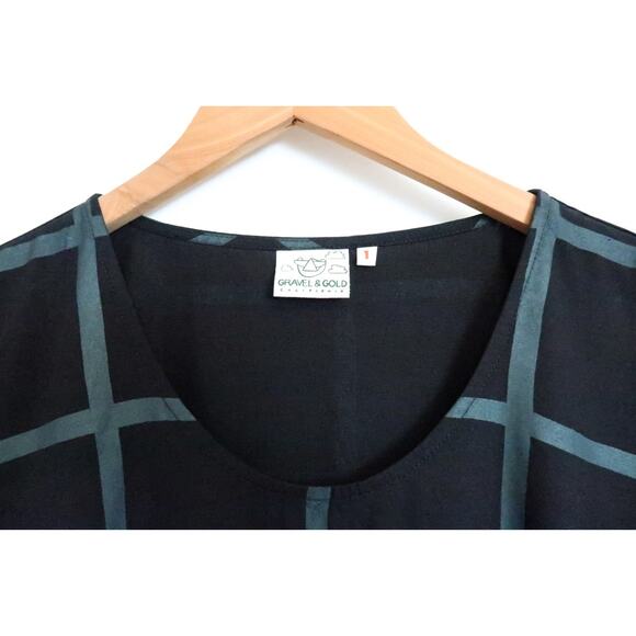 GRAVEL & GOLD San Francisco Windowpane Cotton Shift Dress Garmentory 1 S $240 - Picture 4 of 9